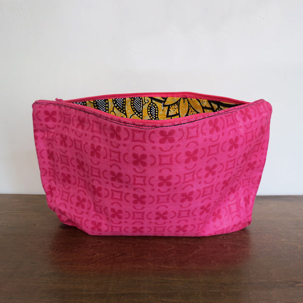 Pink African Wax Print Clutch