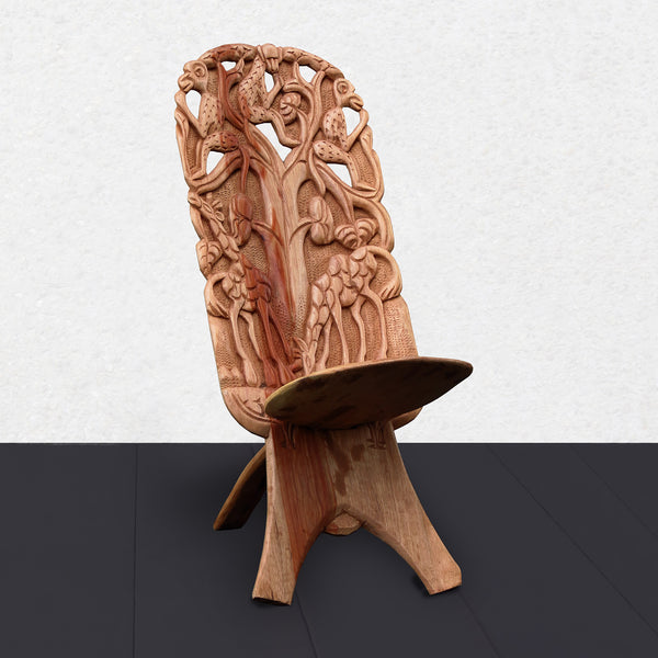 Kid Size Chief's Chair with Monkeys and Giraffes