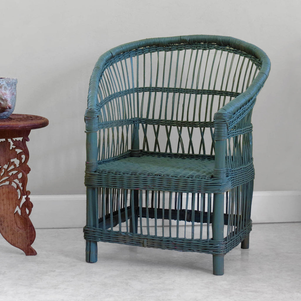 Kid's Woven Malawi Chair - Green Gray
