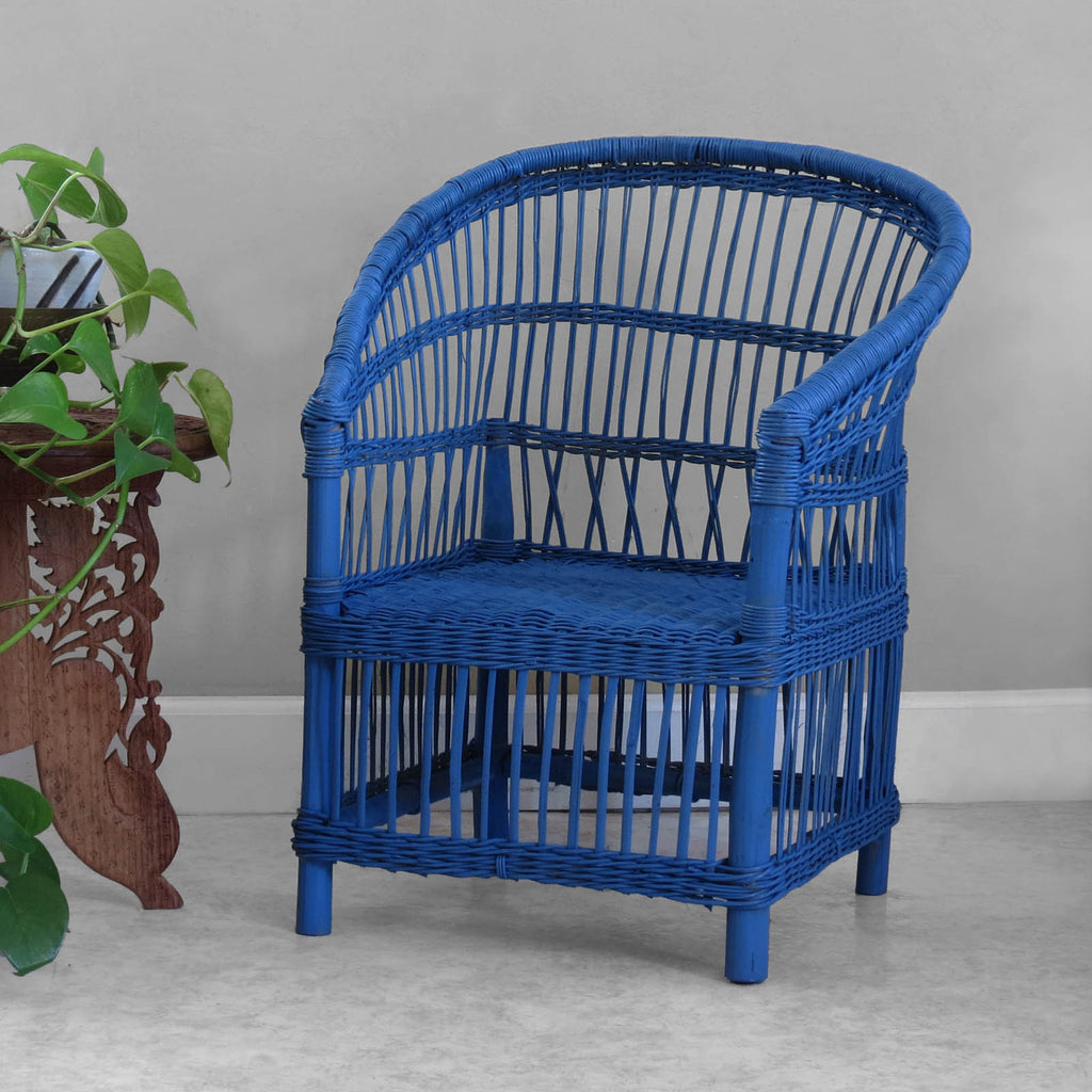 Kid's Woven Malawi Chair - Blueberry