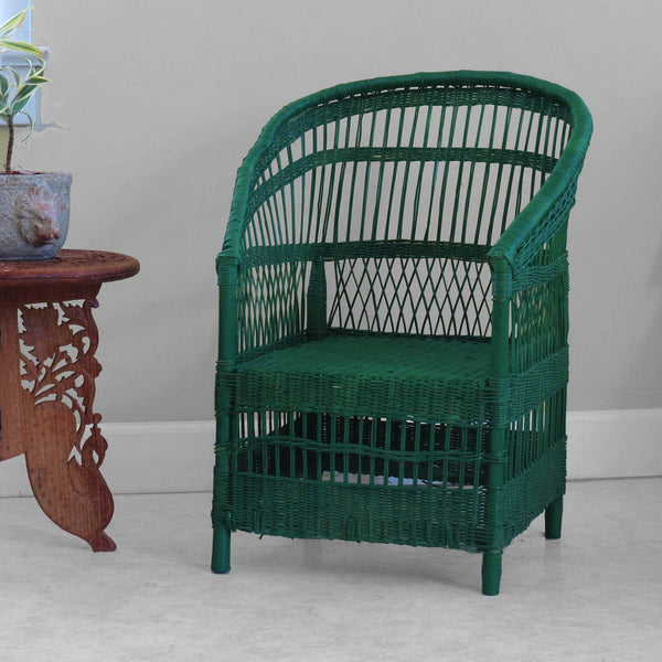 Set of 2 Kid's Woven Malawi Chair - Forest Green or mix & match